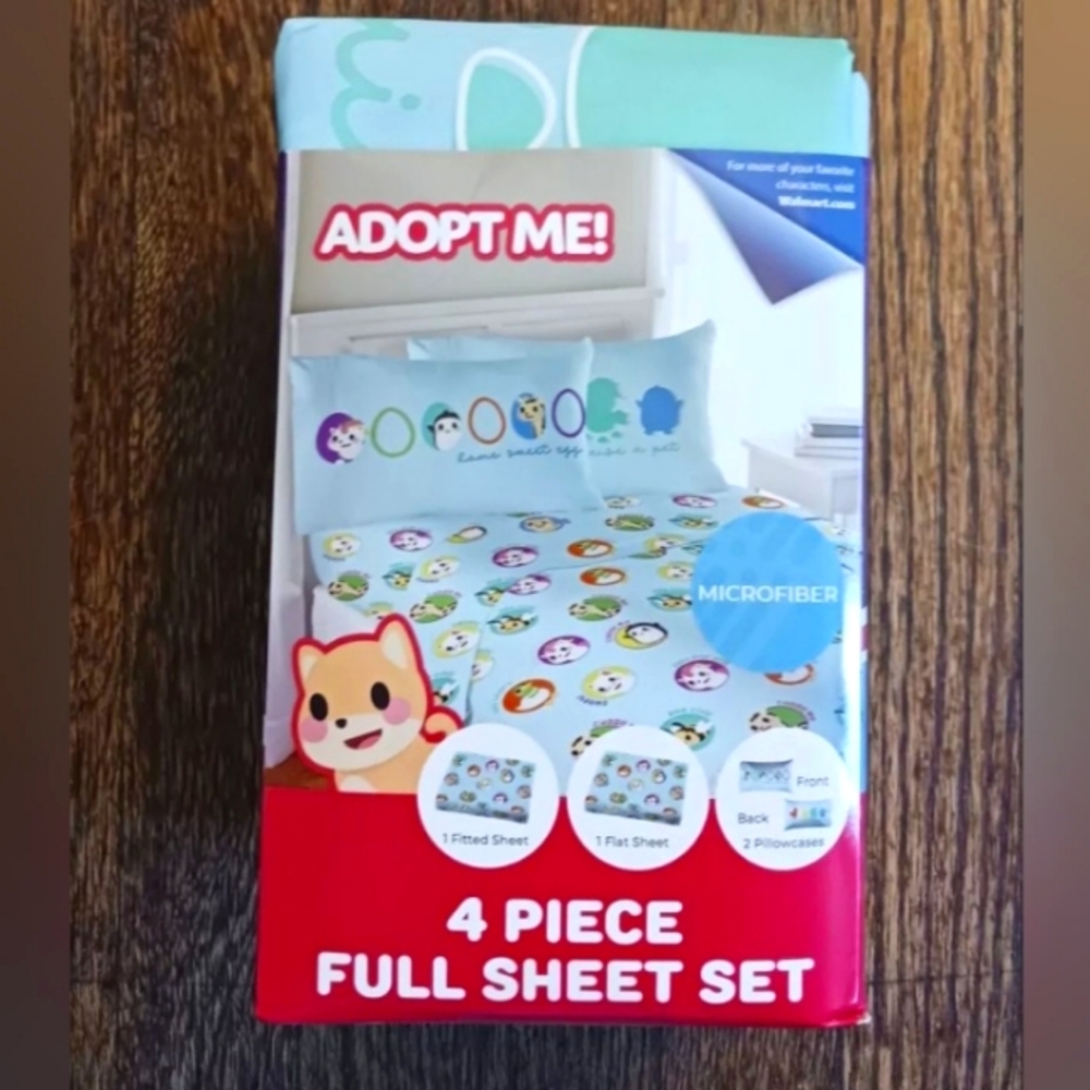 Adopt Me 4 Piece Full Sheet Set